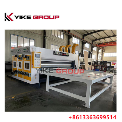 YK-1424 প্রকার চেইন খাওয়ানো ঢেউতোলা কার্টন ফ্লেক্সো প্রিন্টার Slotter মরা কর্তনকারী মেশিন