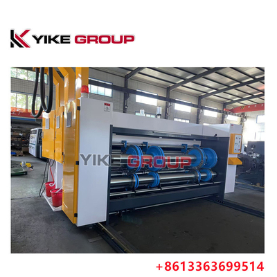 YK-1424 প্রকার চেইন খাওয়ানো ঢেউতোলা কার্টন ফ্লেক্সো প্রিন্টার Slotter মরা কর্তনকারী মেশিন