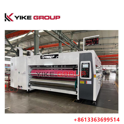 YIKE GROUP সীসা প্রান্ত ফিডার 1200X2400MM 4 রঙের ফ্লেক্সো প্রিন্টিং স্লটিং ডাই কাটিং মেশিন