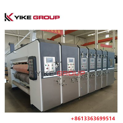 YIKE GROUP গতি 150pcs/মিনিট সম্পূর্ণ স্বয়ংক্রিয় 415V 440V ফ্লেক্সো প্রিন্টার Slotter মেশিন